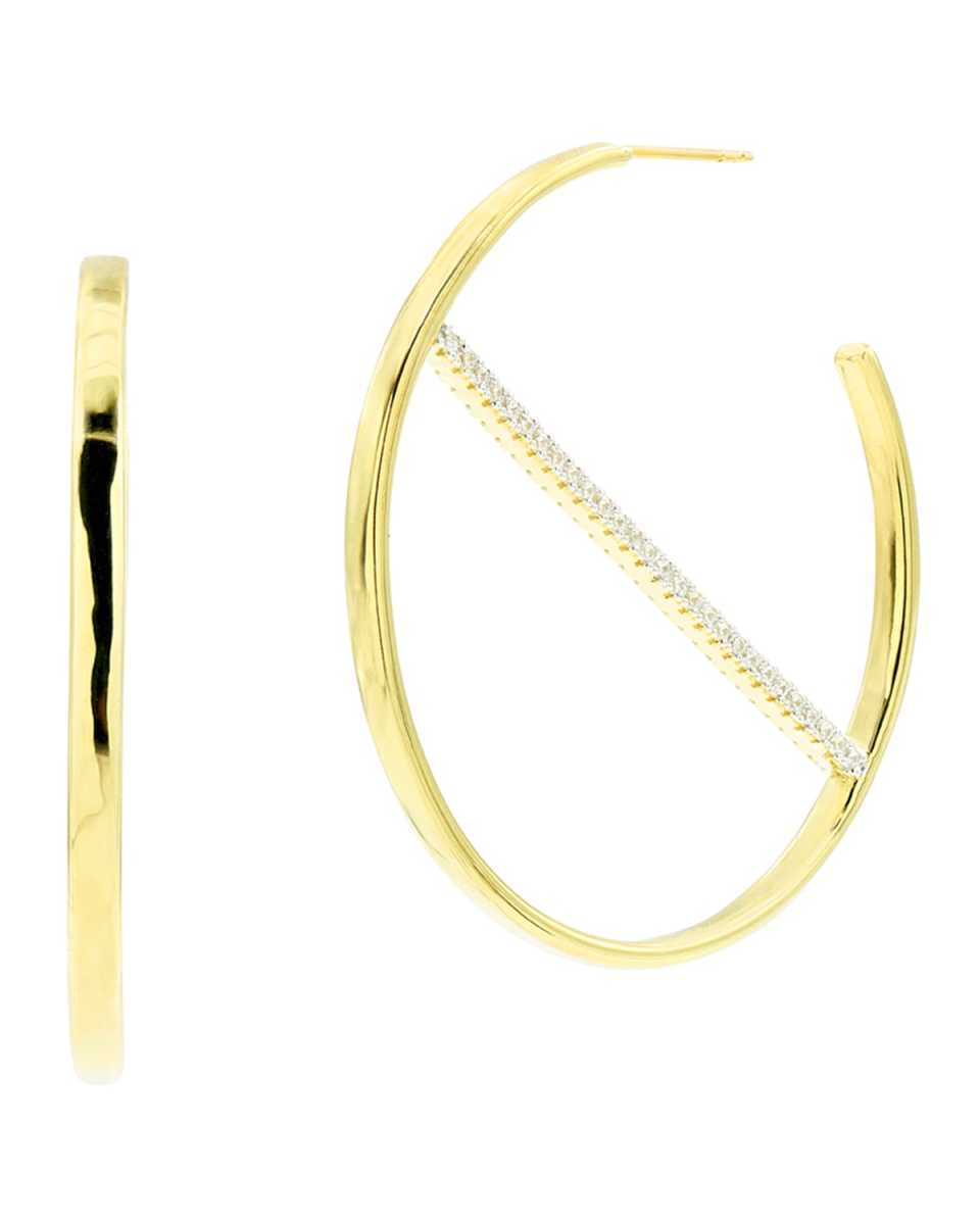 Strike Through Large Hoop Earrings